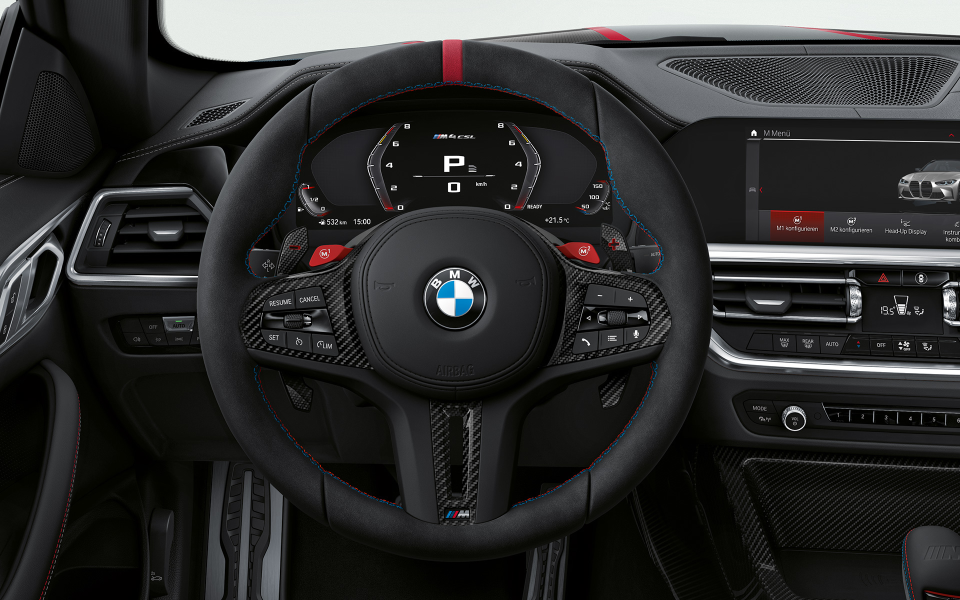 M Alcantara волан BMW M4 CSL Купе G82 BMW M4 CSL G82 интериор M Alcantara волан