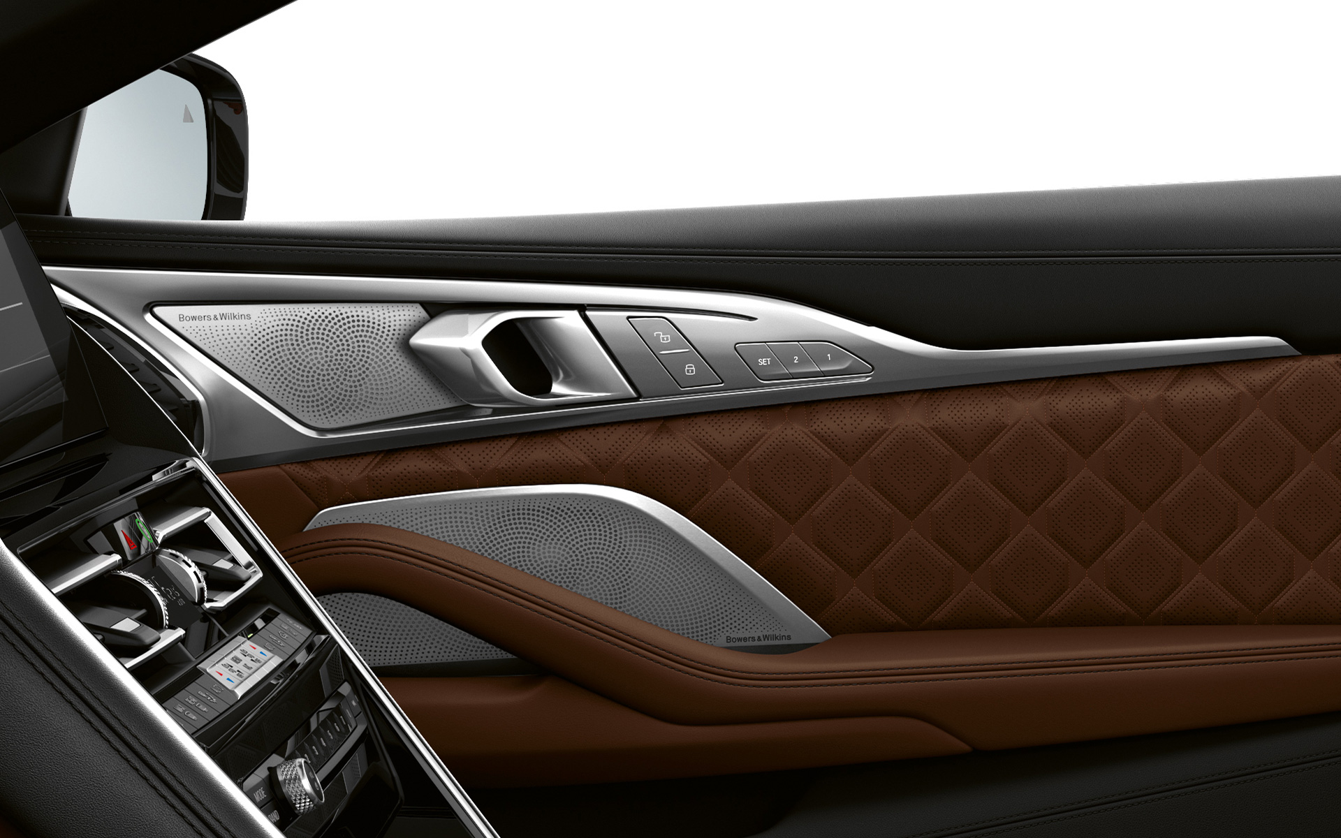Озвучителна система Bowers & Wilkins Diamond Surround Sound BMW M8 Кабриолет F91 LCI Facelift 2022 BMW M8 Кабриолет F91 LCI Facelift 2022 М Озвучителна система Bowers & Wilkins Diamond Surround Sound снимка отблизо