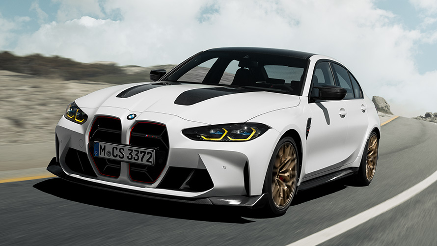 BMW M3 G80 изглед отпред при движение по пътя BMW M модели BMW M3 G80 изглед отпред при движение по пътя