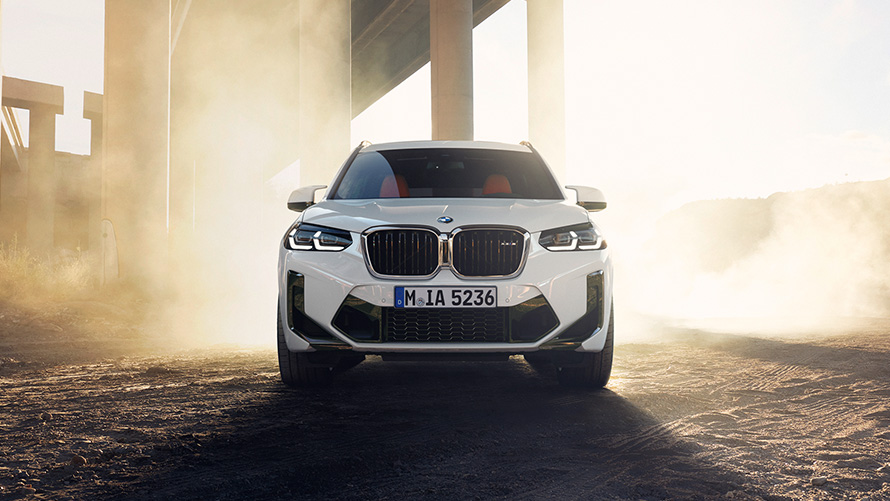 BMW X3 M F97 LCI Facelift 2021 Alpine White изглед отпред