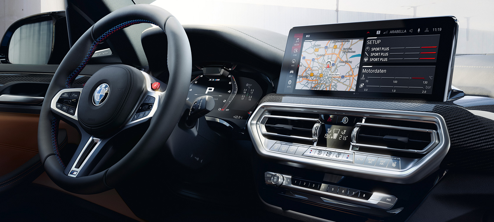 BMW X3 M Competition F97 LCI Facelift 2021 кокпит контролен дисплей BMW X3 M Competition F97 LCI Facelift 2021 кокпит контролен дисплей