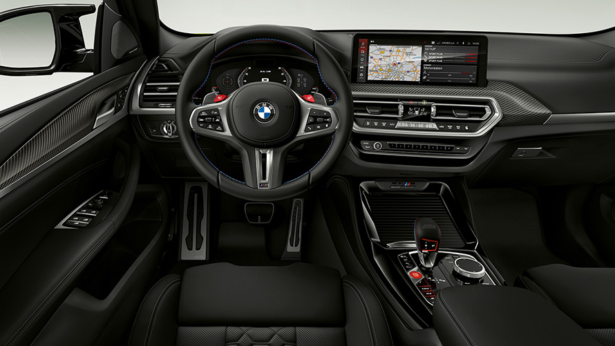 BMW X4 M Competition F98 LCI 2021 кокпит BMW Х4 М Competition F98 LCI Facelift 2021 кокпит интериор