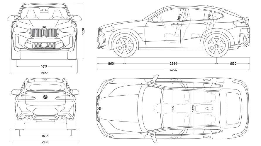 BMW Х4 М Competition F98 LCI Facelift 2021 изглед отстрани в покой BMW Х4 М Competition F98 LCI Facelift 2021 изглед отстрани в покой
