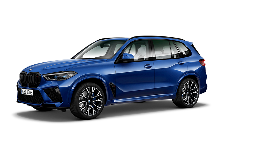 BMW M модели BMW X5 M F95 три четвърти изглед отстрани BMW M модели BMW X5 M F95 три четвърти изглед отстрани