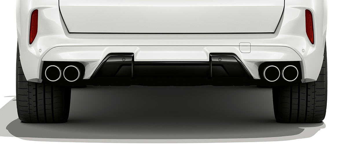 Задна броня BMW X5 M F95 Задна броня BMW X5 M Mineral White F95 2020 SUV снимка отзад