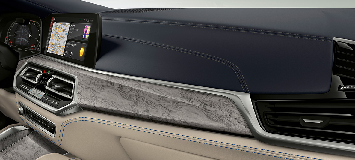 BMW X6 M Individual F96 SUV 2020 интериор BMW X6 M F96 SUV 2020 Individual interior интериорни лайстни Ash Grain Silver-Grey high gloss