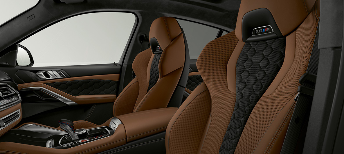 М мултифункционални седалки BMW X6 M F96 М мултифункционални седалки с лого Х6 М BMW X6 M F96 2020 SUV интериор