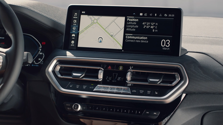 BMW X3 G01 централен информационен дисплей 2021 BMW X3 G01 централен информационен дисплей 2021
