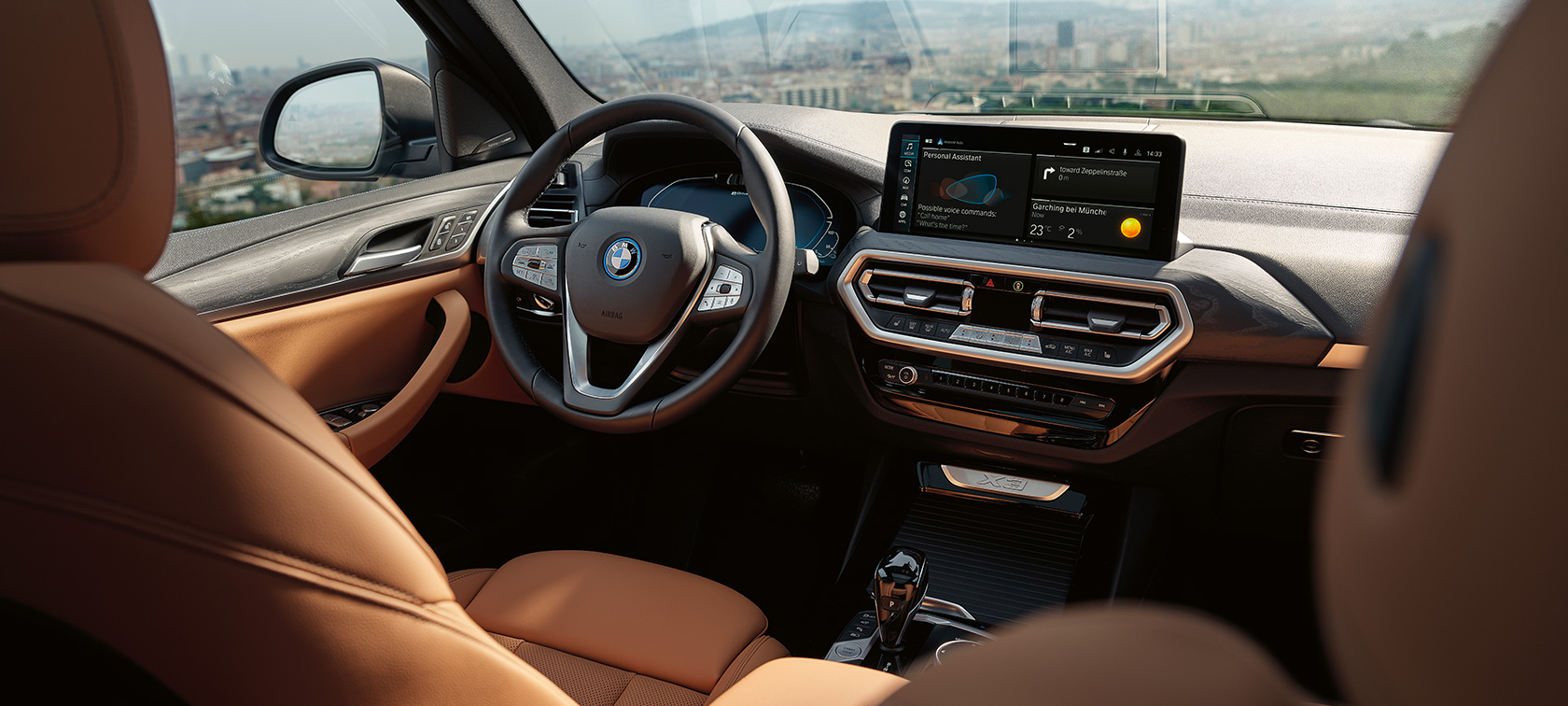 BMW X3 G01 дизайнерски акценти тапицерия Sensatec Cognac 2021 BMW X3 G01 дизайнерски акценти тапицерия Sensatec Cognac 2021
