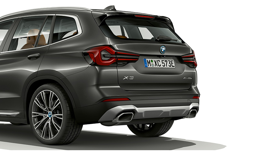 BMW X3 G01 Sophisto Grey дизайн на задната част 2021 BMW X3 G01 Sophisto Grey снимка отблизо отпред дизайн на задната част 2021