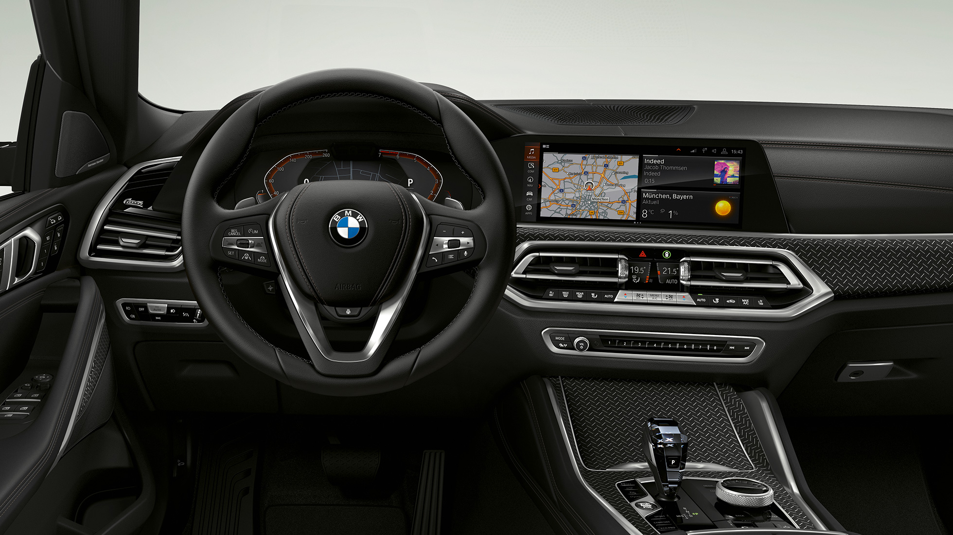 BMW X6 с BMW xLine, кокпит BMW X6 с BMW xLine, с фокус върху кокпита