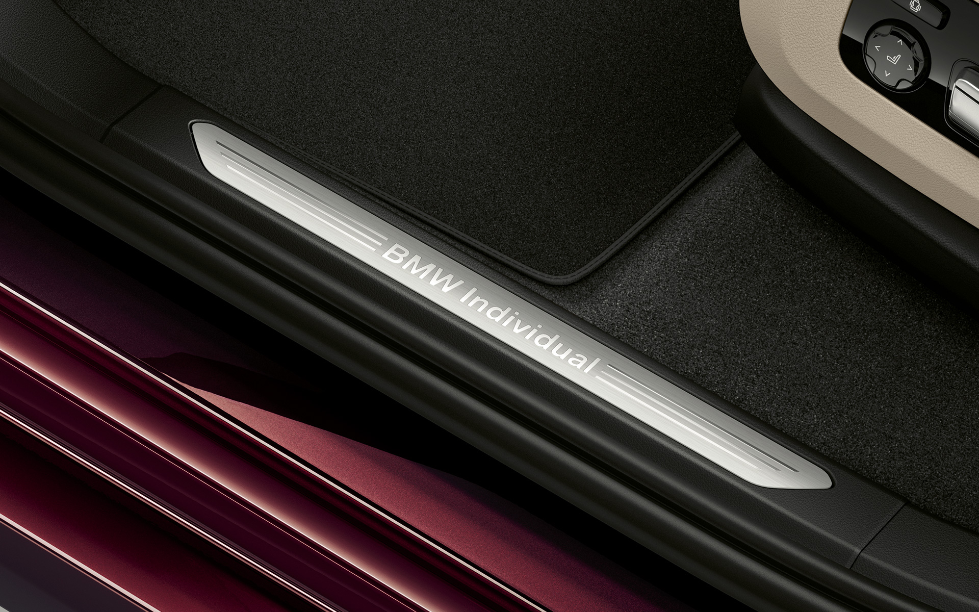 BMW X7 Individual G07 2019 Ametrin metallic осветени лайстни на праговете с надпис BMW Individual BMW X7 Individual xDrive40i G07 2018 Ametrin metallic осветени лайстни на праговете с надпис BMW Individual