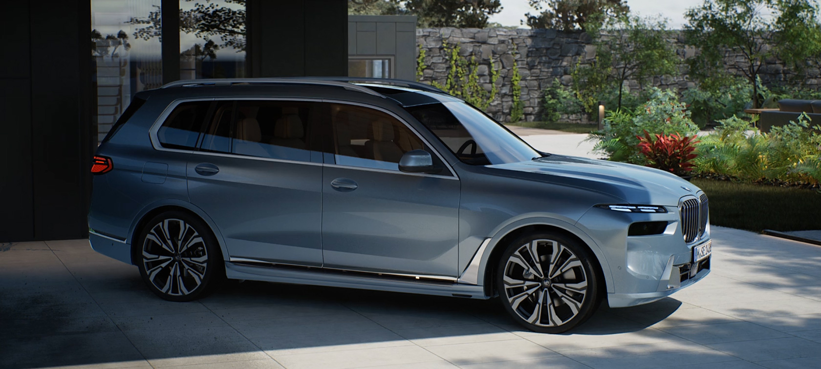 BMW X7 G07 LCI 7/8 Страничен изглед Sparkling Copper Grey металик Видео BMW X7 G07 LCI 7/8 Страничен изглед Sparkling Copper Grey металик Видео