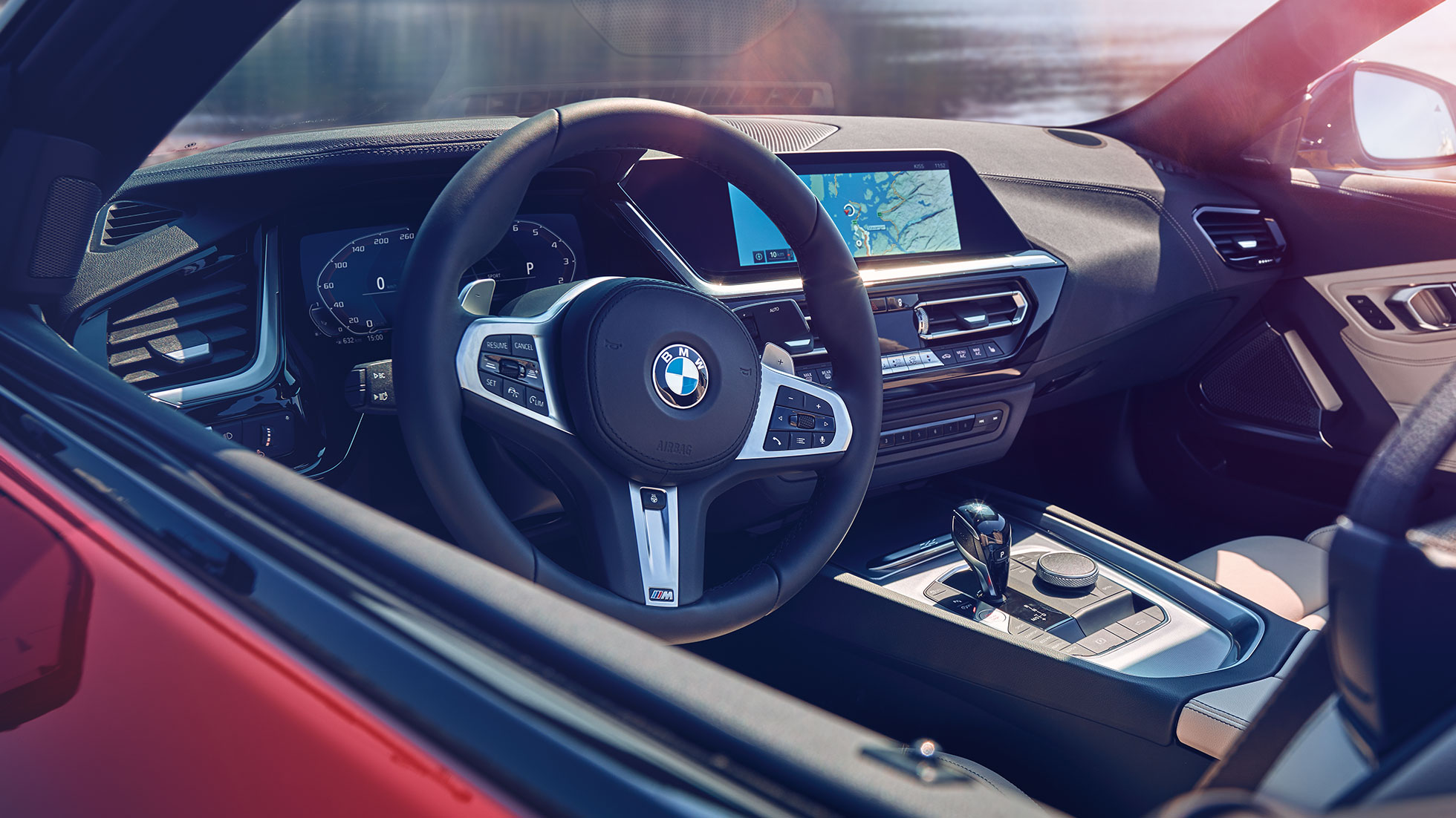 BMW Z4 Роудстър кокпит Поглед към кокпита на BMW Z4 Роудстър