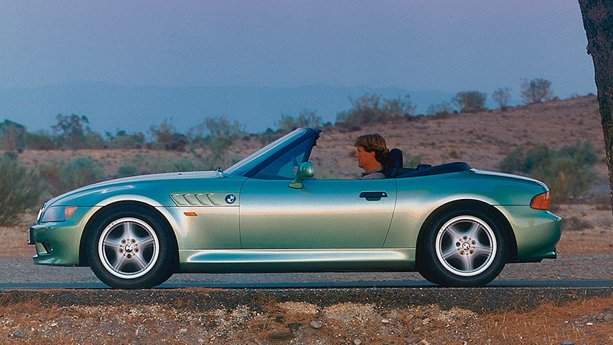 BMW Z3 Роудстър (E36/7) изглед отстрани в покой BMW Z3 Роудстър (E36/7) изглед отстрани в покой