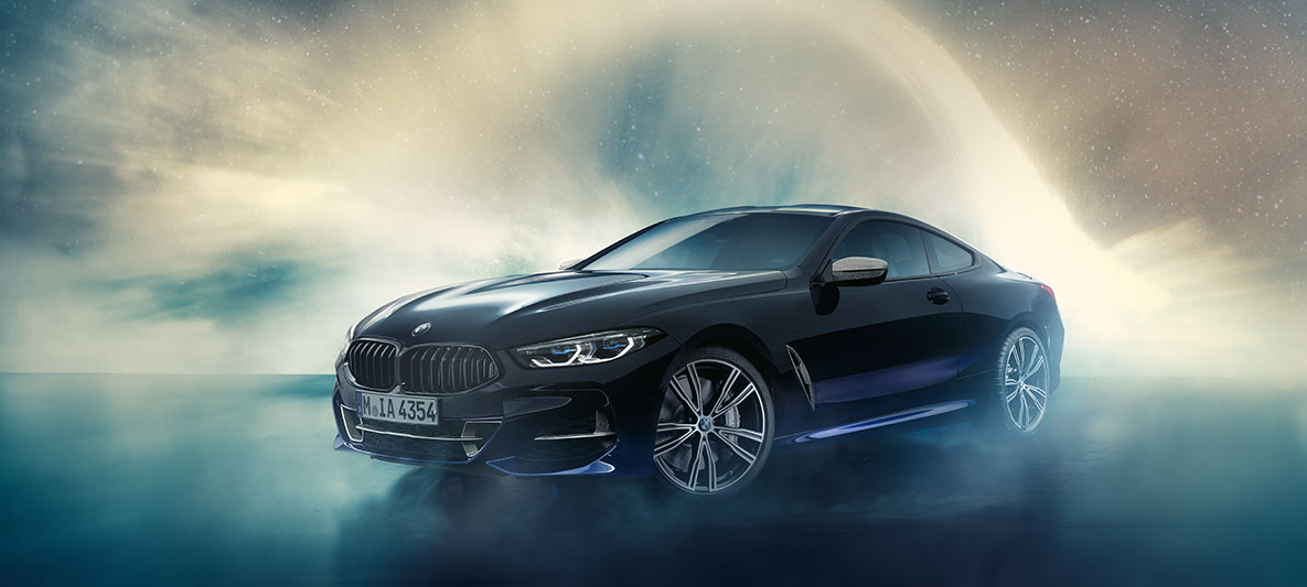 BMW Individual M850i NIGHT SKY, три четвърти снимка отпред BMW Individual M850i NIGHT SKY, три четвърти снимка отпред в покой