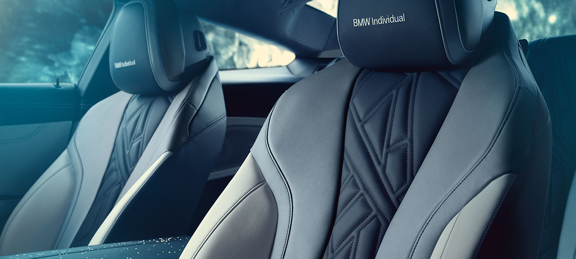 BMW Individual M850i NIGHT SKY, BMW Individual спортни седалки BMW Individual спортните седалки на BMW Individual M850i NIGHT SKY, снимка отблизо