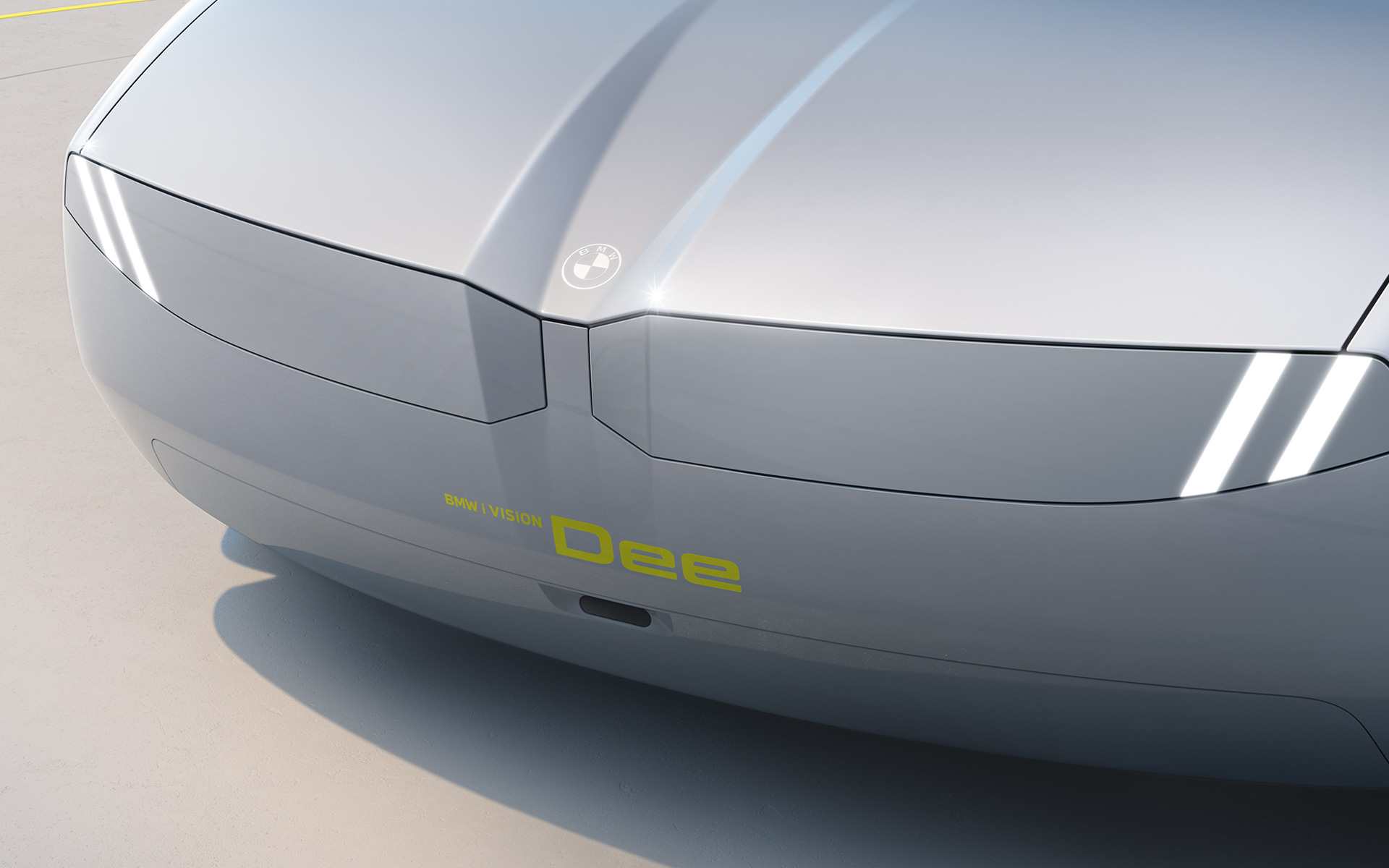 BMW i Vision Dee външен дизайн изглед отпред BMW i Vision Dee визионерски автомобил външен дизайн изглед отпред