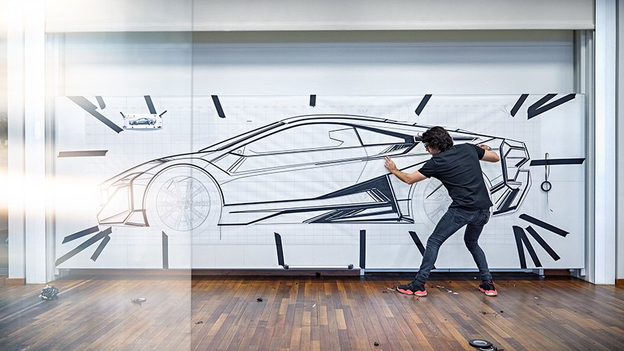 BMW Vision M NEXT, екстериор BMW Vision M NEXT, развоен процес, екстериор, дизайн, изглед отстрани, скица