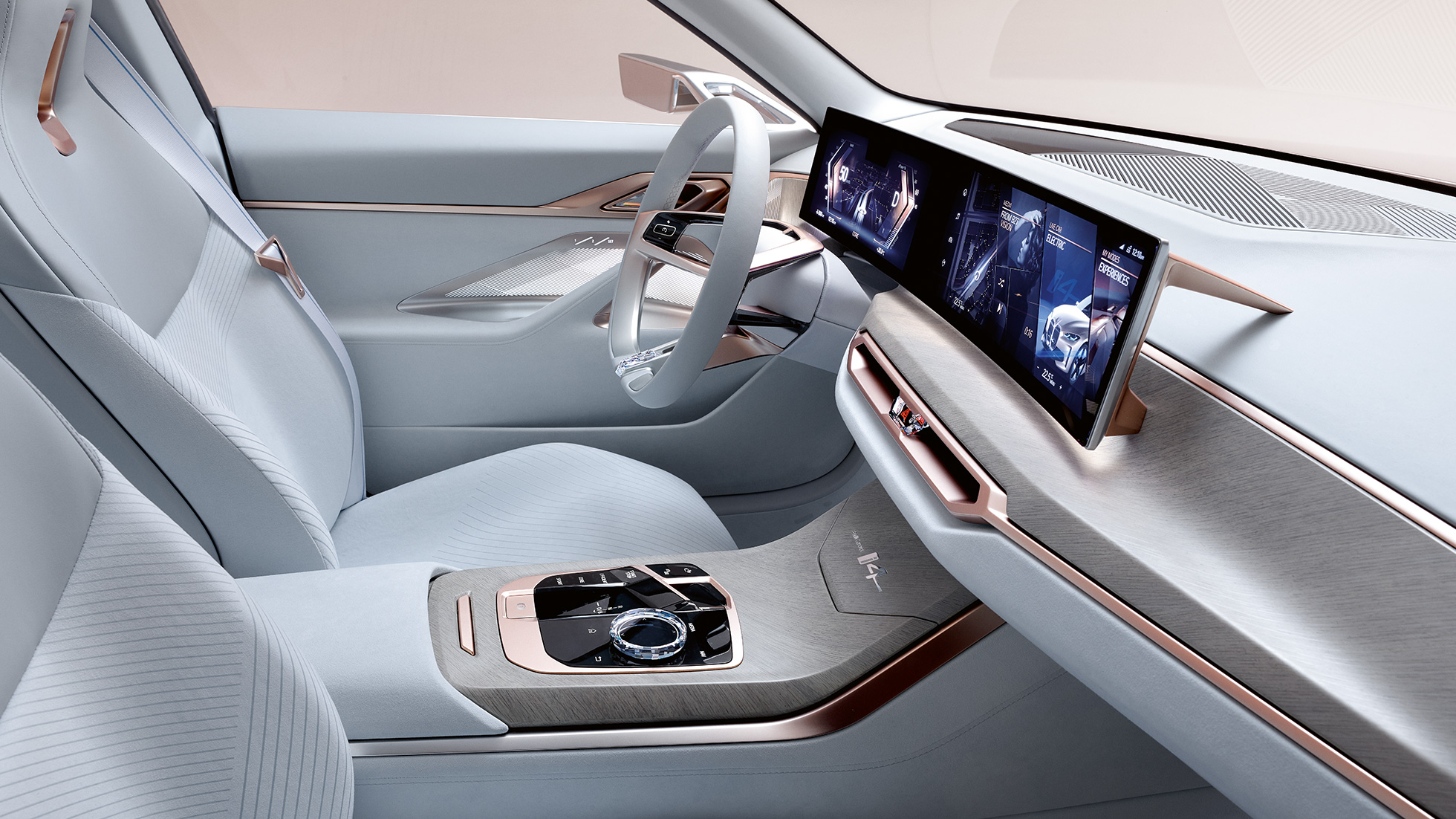 Интериор 2 BMW Concept i4 2020 G26 Интериор 2 BMW Concept i4 2020 G26 електромобил напълно електрическо BMW Гран Купе