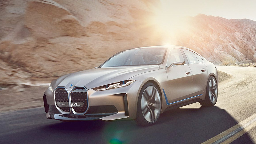 BMW Concept i4 BMW Concept i4 три четвърти изглед отпред