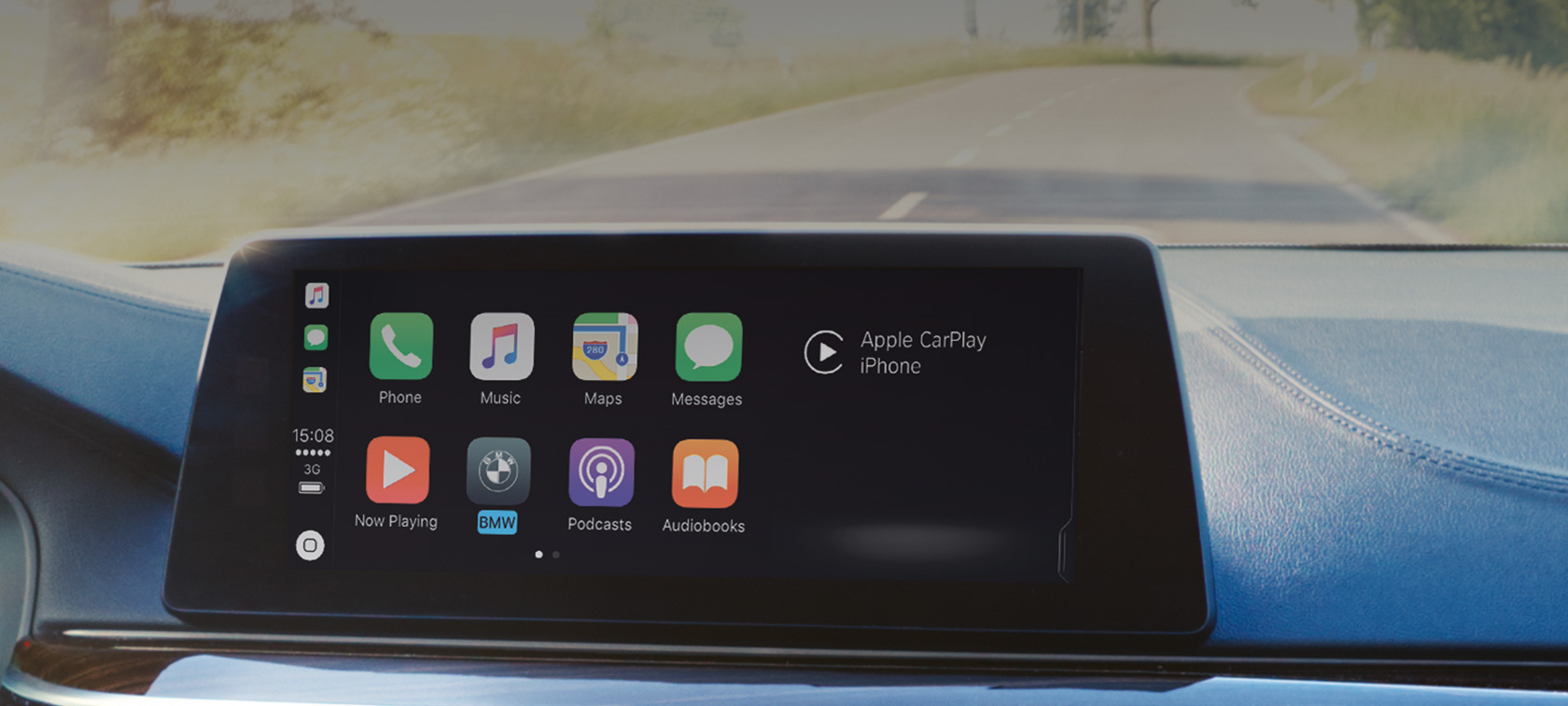 Apple CarPlay® Интеграция на смартфони Apple CarPlay® Интеграция на смартфони меню на контролния дисплей BMW ConnectedDrive
